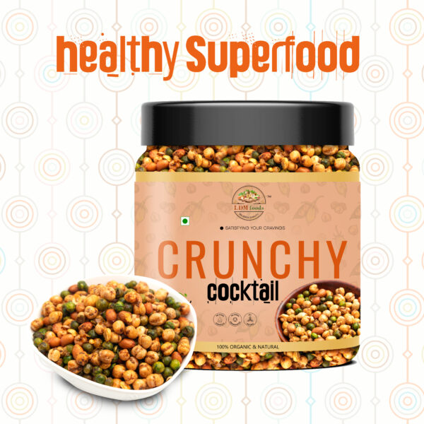 Chana Mix Crunchy Cocktail - Protein Packed Roasted Chickpeas & Nuts - Image 3
