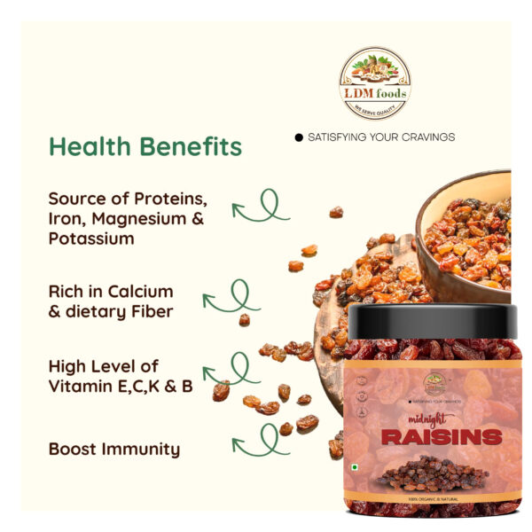 Midnight Raisins – Antioxidant & Iron Rich Black Raisins - Image 3