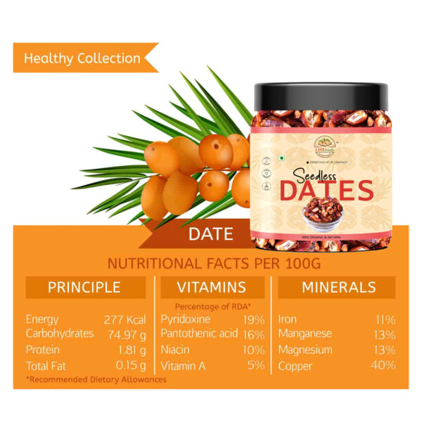 Seedless Dates – Soft, Pitted Medjool Variety – Natural Sweetener & Iron Source - Image 4
