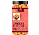 Crunchy cheese-coated makhana poppers in a bowl – high-protein, gluten-free healthy snack