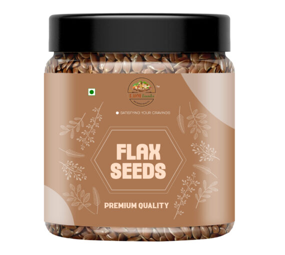 LDMFOODS golden flax seeds macro view