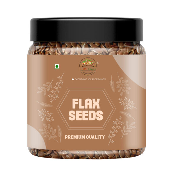 LDMFOODS golden flax seeds macro view