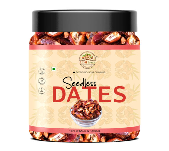 Plump seedless medjool dates in basket