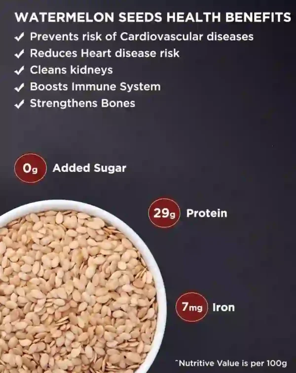 Watermelon seeds vs pumpkin seeds - higher protein and iron content