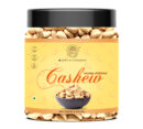 Premium whole raw cashews in wooden bowl